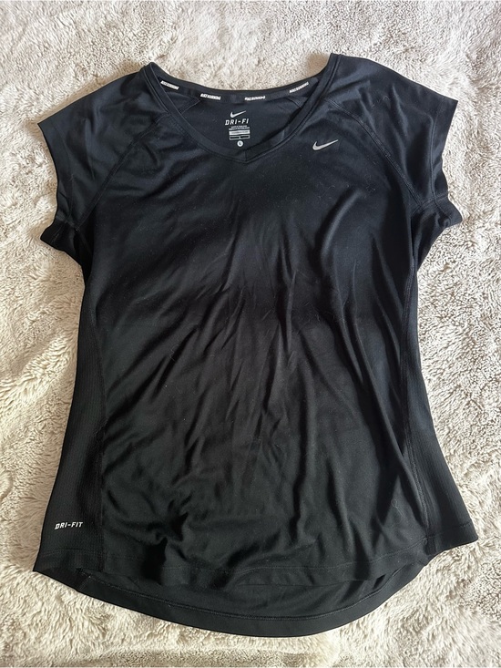 Nike Tops - Nike Black Dri-FIT Short Sleeve V-Neck Performance Tee